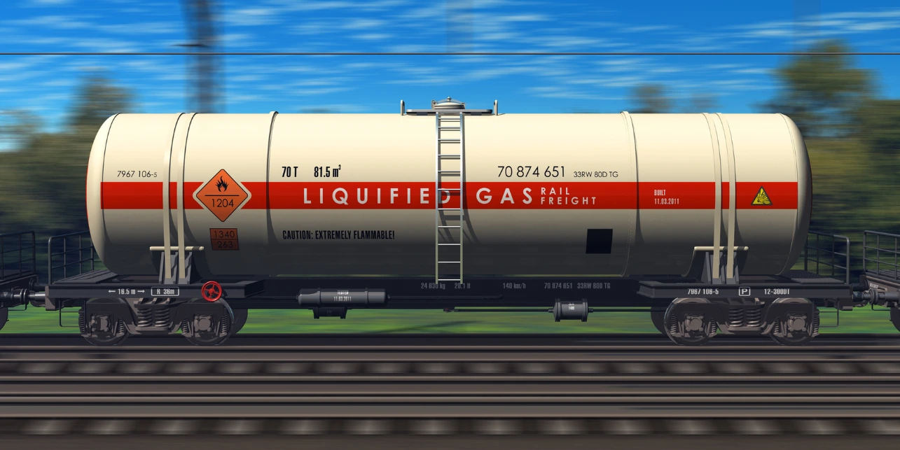 cryogenic liquid rail car